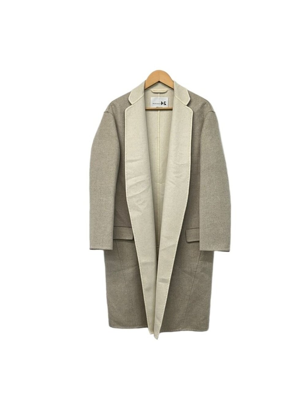 Loro Piana Coat IT 46 Beige Ivory Long Sleeve Winter Collaboration